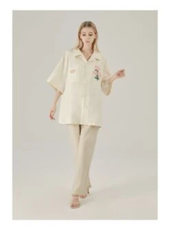 EMPTY REFERENCE Off-White Button-Up Shirt(Empty Reference Off White Button Up Shirt) -Youth Urban Wear O1CN01w4fazD1h8lI9zcuMR 668204233