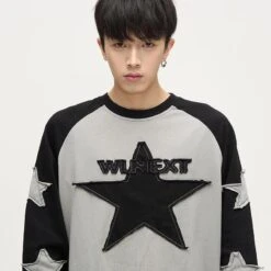 WLNEXT Patchwork Longsleeve Shirt(Wlnext Patchwork Longsleeve Tee) -Youth Urban Wear O1CN01w70rnB1r3OrxeD8Be 1124265575