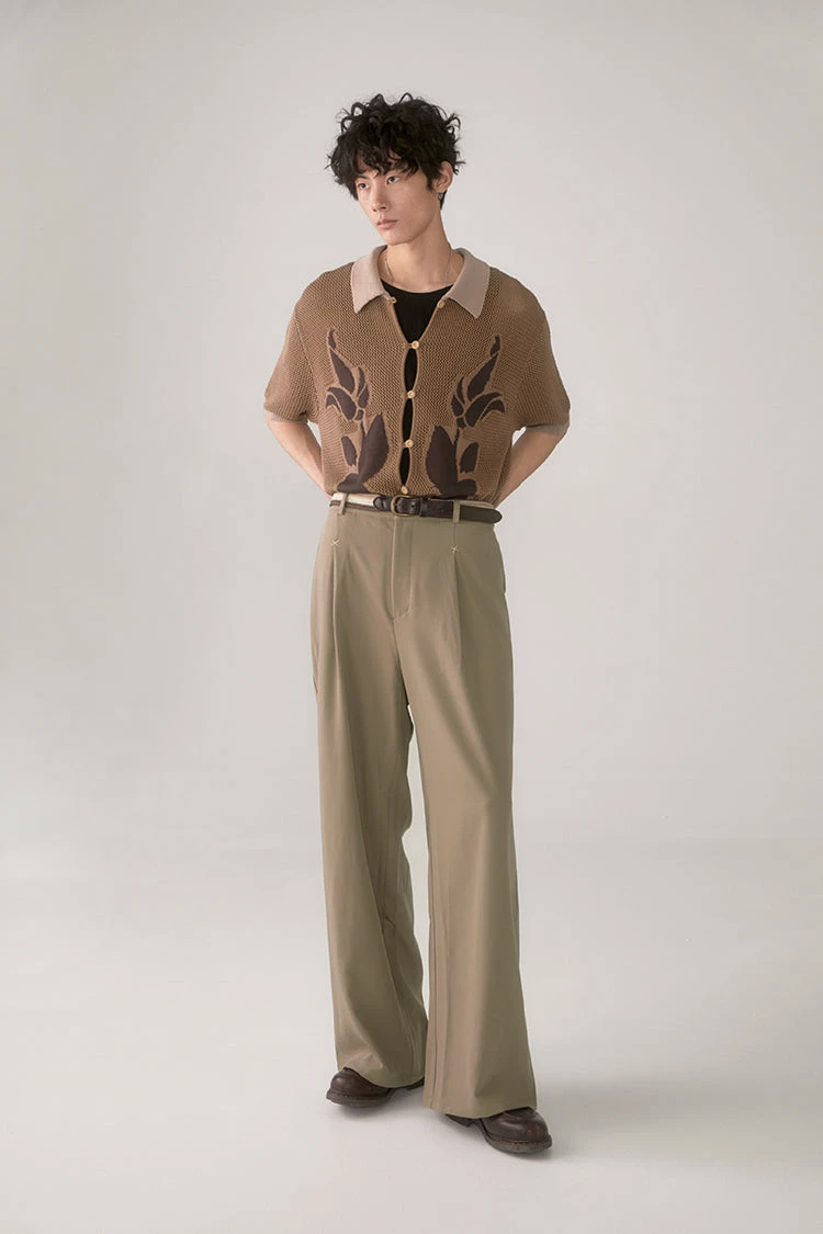 PHYSBOY Retro Leaf Crochet Button-Up(Physicalboy Retro Leaf Crochet Button Up Shirt) 9 PHYSBOY Retro Leaf Crochet Button-Up(Physicalboy Retro Leaf Crochet Button Up Shirt) - Image 8