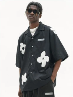 HARSH And CRUEL Solitary Flower Button-Up(Harsh And Cruel Solitary Flower Button Up)