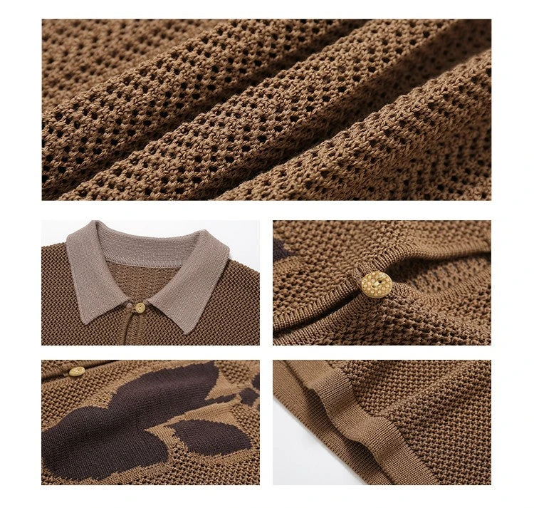 PHYSBOY Retro Leaf Crochet Button-Up(Physicalboy Retro Leaf Crochet Button Up Shirt) 19 PHYSBOY Retro Leaf Crochet Button-Up(Physicalboy Retro Leaf Crochet Button Up Shirt) - Image 18