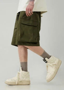 BJHG Pleated Drawstring Cargo Shorts(Bjhg Pleated Drawstring Cargo Shorts) -Youth Urban Wear O1CN01ylZWu023OijDfOMTO 2207073767246