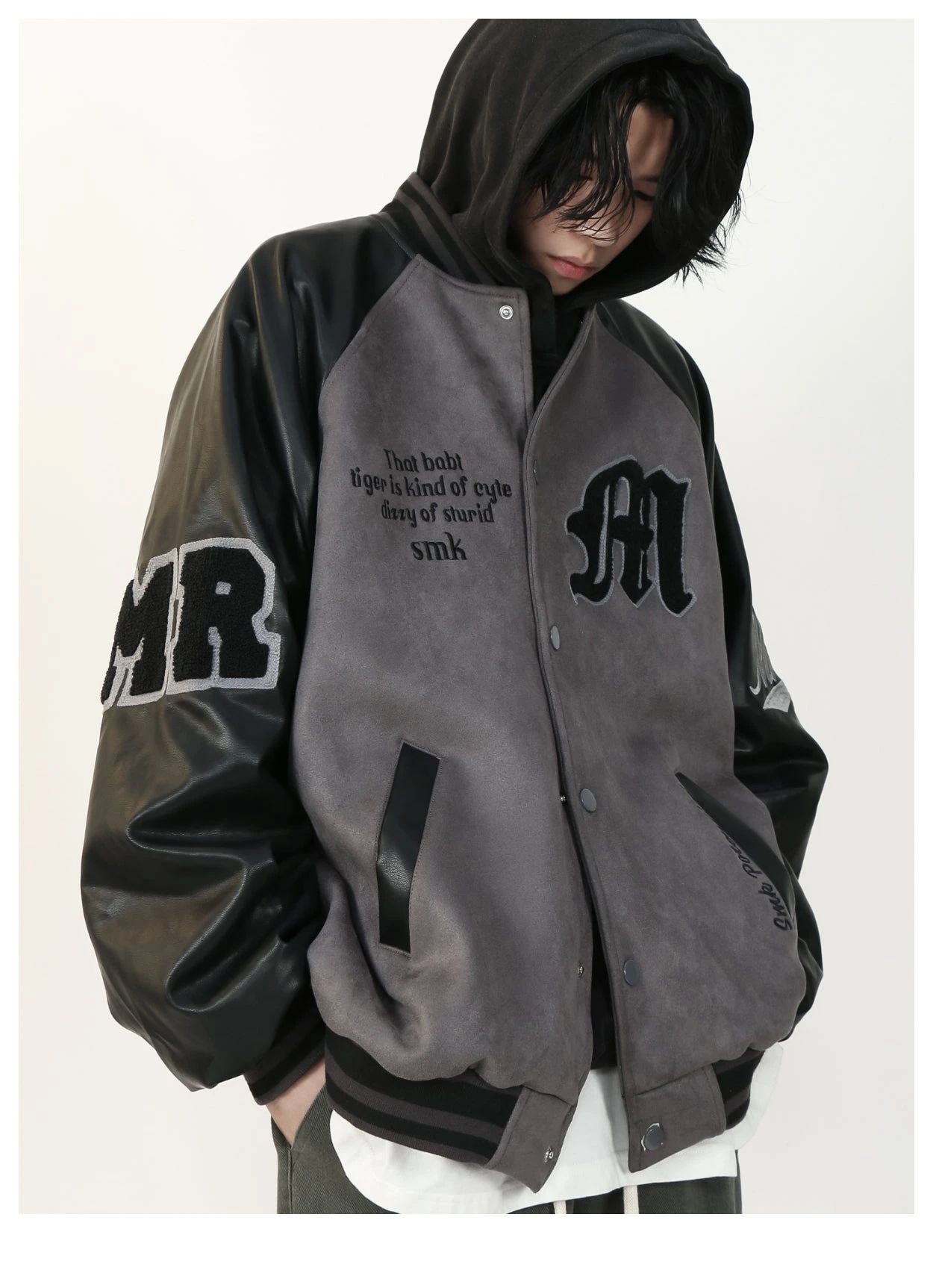 MRNEARLY "1997" Suede Varsity Jacket(Mrnearly 1997 Suede Varsity Jacket) 15 MRNEARLY "1997" Suede Varsity Jacket(Mrnearly 1997 Suede Varsity Jacket) - Image 13