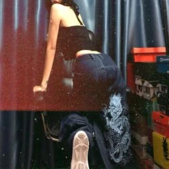 Dragon Embroidered Denim Jeans(Dragon Embroidered Denim Jeans) -Youth Urban Wear S43fd21a2354e4d95baf31a2b29b9e933k