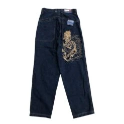Dragon Embroidered Denim Jeans(Dragon Embroidered Denim Jeans)