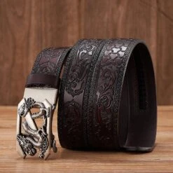 Embossed Z Dragon Pendant Leather Belt(Embossed Z Dragon Pendant Leather Belt) -Youth Urban Wear S74e24569e99c4e67a79eebf078b83e8bS