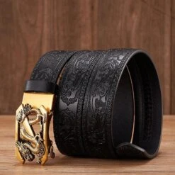 Embossed Z Dragon Pendant Leather Belt(Embossed Z Dragon Pendant Leather Belt) -Youth Urban Wear S89a197788ac2487b803979eeb9bccff12