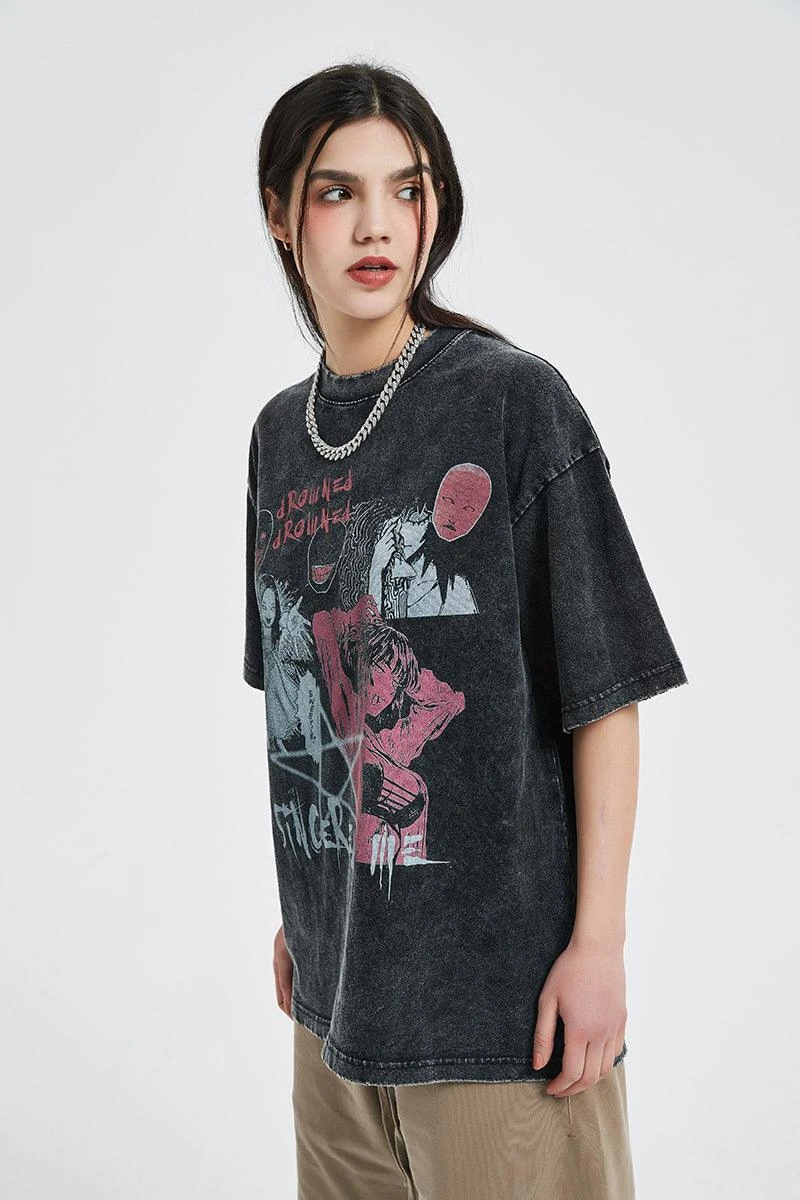 Vintage Washed "Tomie" Oversized Tee(Vintage Washed Tomie Oversized Tee) 9 Vintage Washed "Tomie" Oversized Tee(Vintage Washed Tomie Oversized Tee) - Image 7