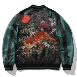 Embroidered Tiger Varsity Jacket(Embroidered Tiger Jacket)