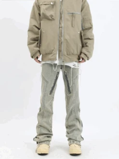 MaxDstr Split Cut Zipper Pants(Maxdstr Split Cut Zipper Pants)