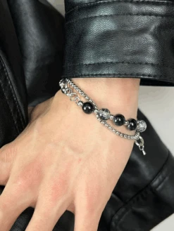 MINBIN Double-Layered Beaded Stone Bracelet(Minbin Double Layer Beaded Stone Bracelet)