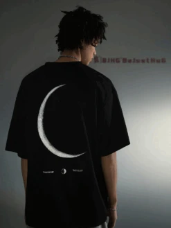 BJHG 3M Reflective Crescent Moon Tee(Bjhg 3m Reflective Crescent Moon Tee)