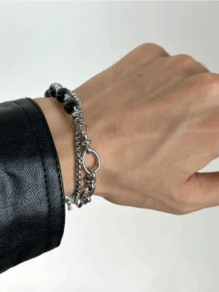 MINBIN Double-Layered Beaded Stone Bracelet(Minbin Double Layer Beaded Stone Bracelet) -Youth Urban Wear image 750x1000 4 2aa0f04f 015d 4cef ae5a 2b353b030cf2