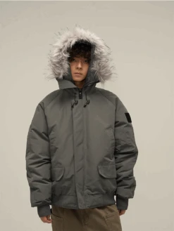 WLNEXT Faux-Fur Trimmed Parka Jacket(Wlnext Faux Fur Trimmed Parka Jacket)