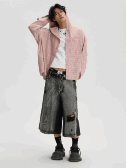 JHYQ Ripped Grunge Capri Cut Denim Shorts(Jhyq Ripped Grunge Capri Cut Denim Shorts) -Youth Urban Wear image 750x1000 4 e6f10331 92c3 4932 b9ac 24e3da7be8c6