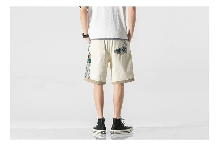 Embroidered Floral Patchwork Shorts(Embroidered Floral Patchwork Shorts) 13 Embroidered Floral Patchwork Shorts(Embroidered Floral Patchwork Shorts) - Image 11